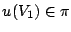 $ u(V_1) \in \pi$